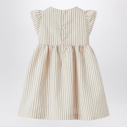 Il Gufo Striped dress with ruffles