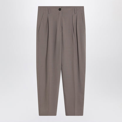 Erika Cavallini Dove-coloured wool-blend trousers