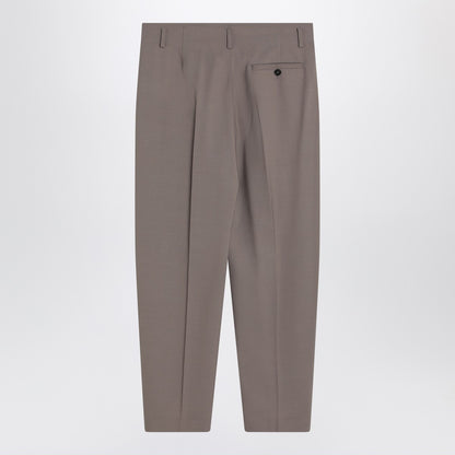 Erika Cavallini Dove-coloured wool-blend trousers