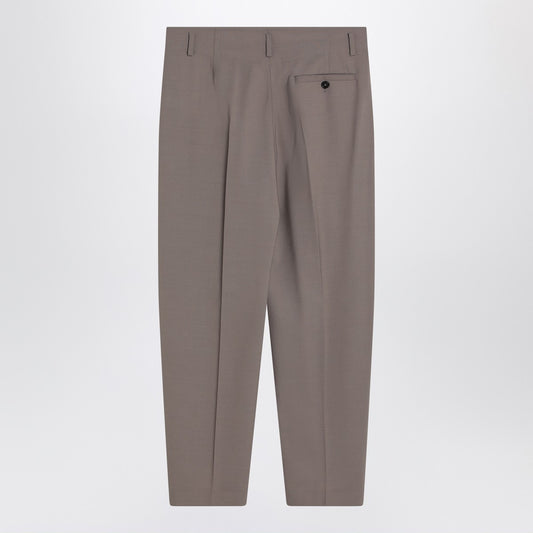 Erika Cavallini Dove-coloured wool-blend trousers