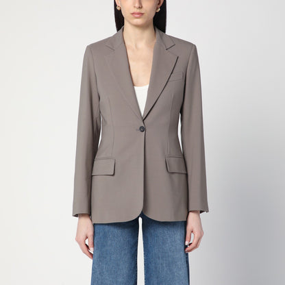Erika Cavallini Single-breasted jacket in taupe colour