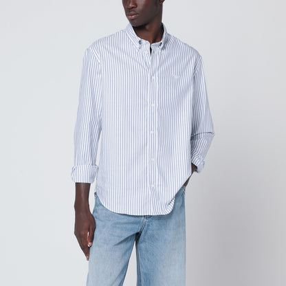 Maison Kitsuné White striped button-down shirt