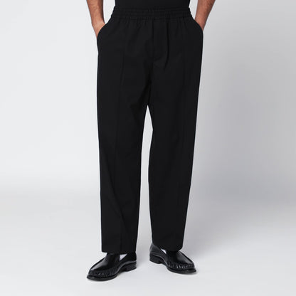 Maison Kitsuné Black cotton trousers