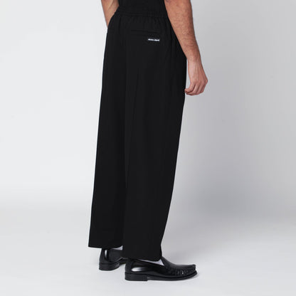 Maison Kitsuné Black cotton trousers