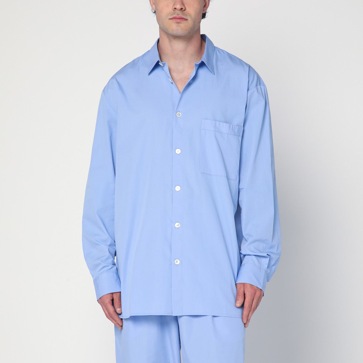قميص بيجاما من تيكلا باللون الأزرق النيلي (Cornflower blue)