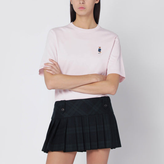 Maison Kitsuné Light pink T-shirt with logo patch