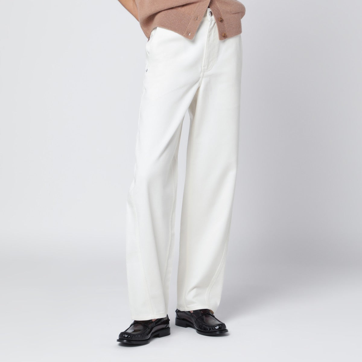 Maison Kitsuné White cotton trousers