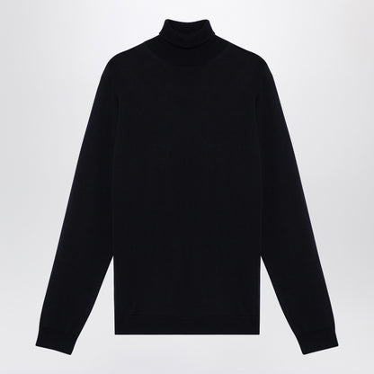Roberto Collina Navy merino wool turtleneck sweater