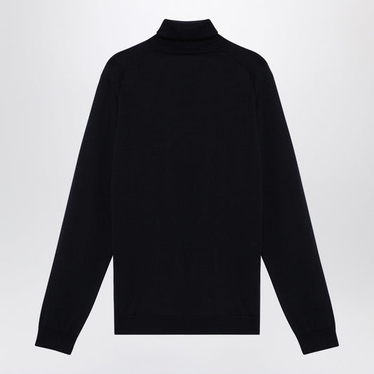 Roberto Collina Navy merino wool turtleneck sweater