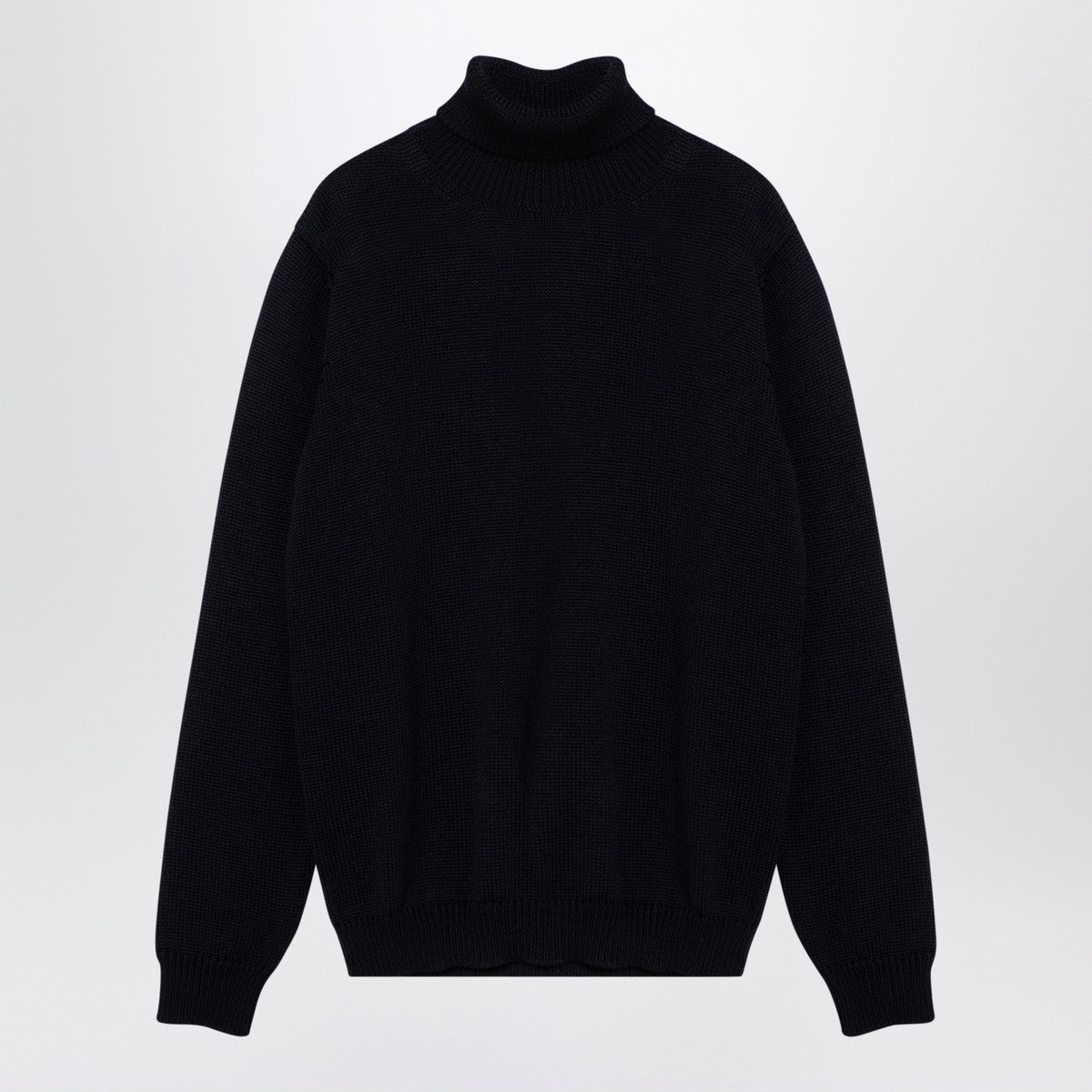Roberto Collina Navy merino wool turtleneck pullover