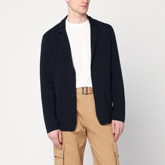 Roberto Collina Navy blue cotton jacket cardigan