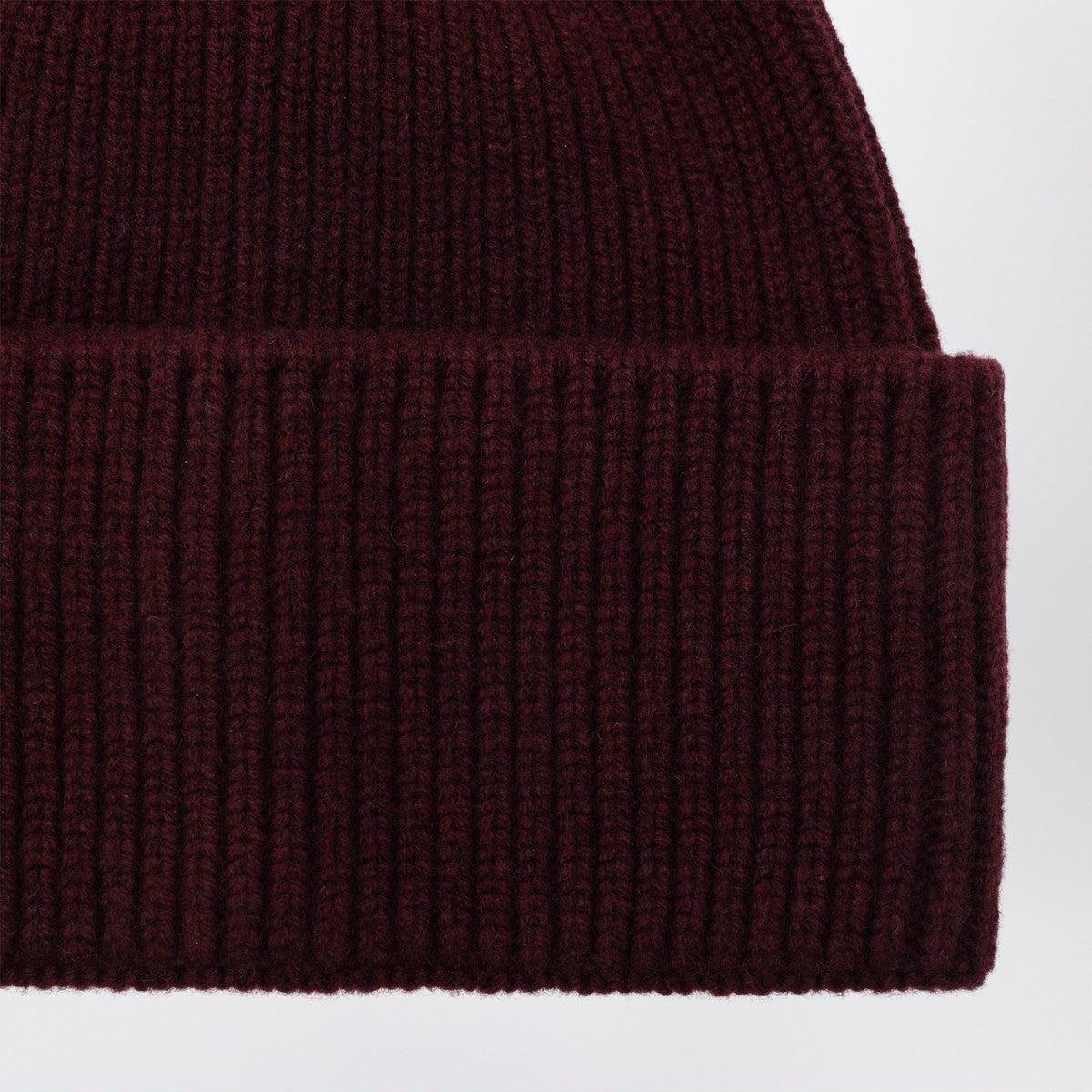 Destin Dark burgundy wool and cashmere beanie