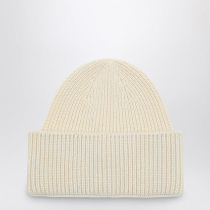 Destin White wool and cashmere beanie