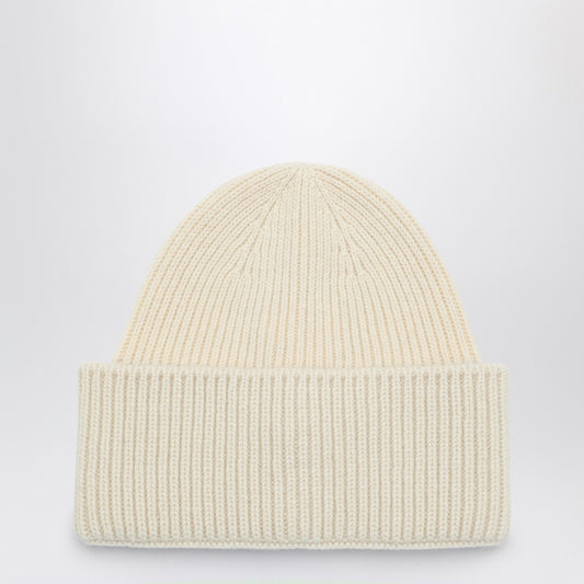 Destin White wool and cashmere beanie