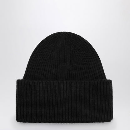Destin Black wool and cashmere beanie
