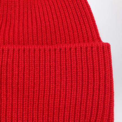 Destin Red wool and cashmere beanie