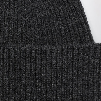 Destin Anthracite wool and cashmere beanie