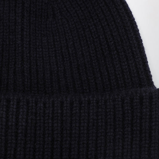 Destin Navy blue wool and cashmere beanie