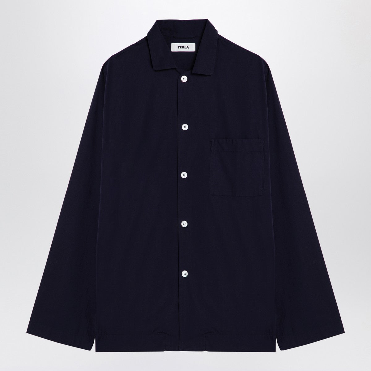 Tekla Navy blue pyjama shirt