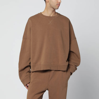 Entire Studios Brown cotton crewneck sweatshirt