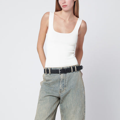 بلوزة Entire Studios بيضاء من مزيج الفيسكوز