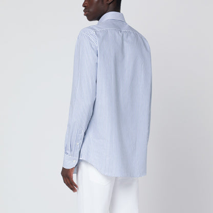 XACUS White/blue striped Travel shirt