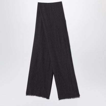 Destin Black/beige check wool scarf