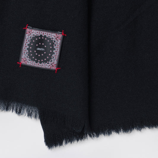 Destin Black wool scarf