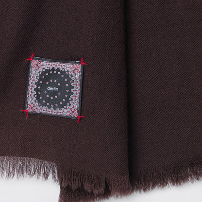 Destin Ebony brown wool scarf